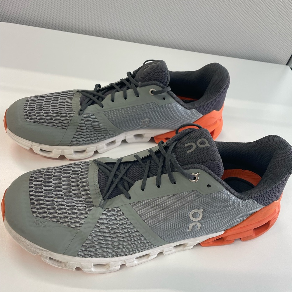 On Running CloudFlyer Men's Gray and Orange Running Shoes Size 13